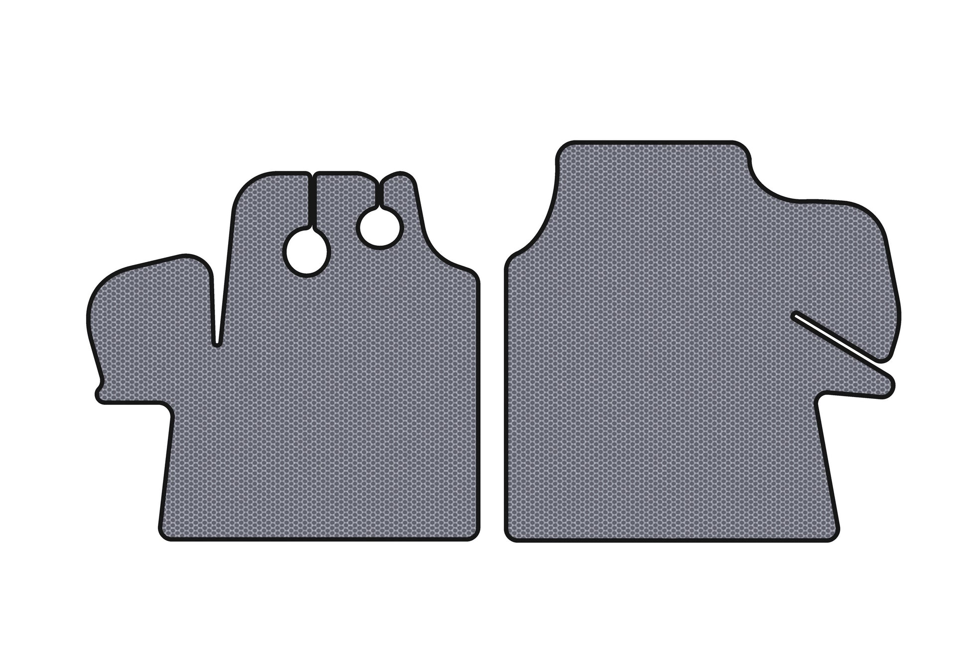 Rubber floor mats Carsuit (2002-2006, gray) for Fiat Ducato 1995-2006 - image 1