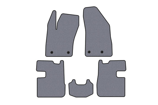 Rubber Floor Mats Carsuit (SD, Gray) for Fiat Tipo 2016- - image 1