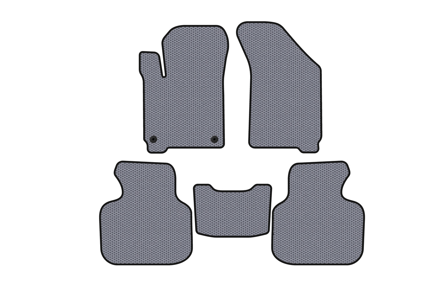 Rubber floor mats Carsuit (2011-2020, 7-seater, gray) for Dodge Journey 2008-2020 - image 1