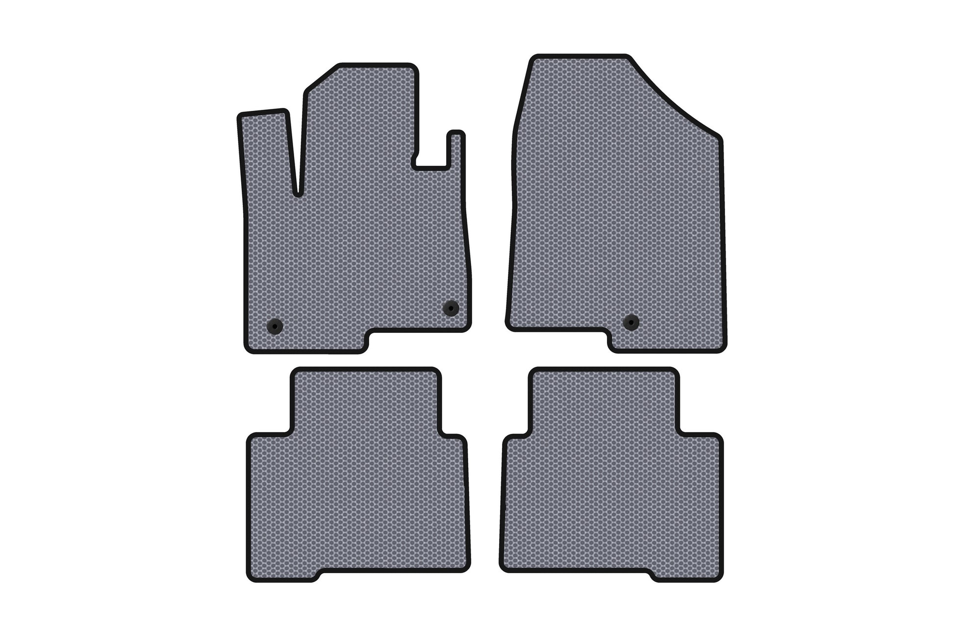 Rubber Floor Mats Carsuit (2 Rows, for Grand, Gray) for Hyundai Santa Fe 4 2018-2023 - image 1