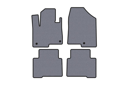 Rubber Floor Mats Carsuit (2 Rows, for Grand, Gray) for Hyundai Santa Fe 4 2018-2023 - image 1