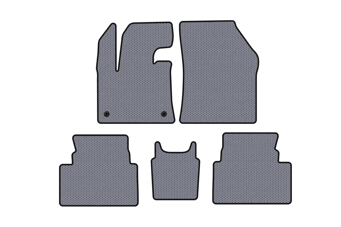 Rubber floor mats Carsuit (floor-mounted accelerator, grey) for Citroen C5 Aircross 2017- - image 1