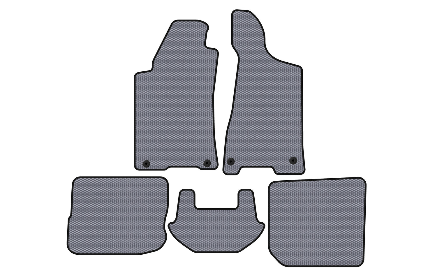 Rubber floor mats Carsuit (1991-1996, Sedan, grey) for Audi 80/90 1987-1996 - image 1