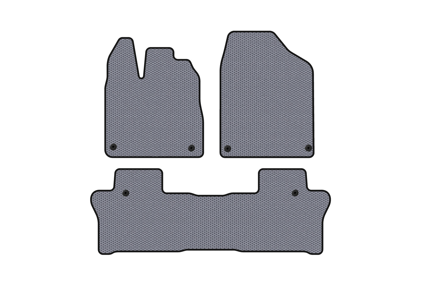 Rubber Floor Mats Carsuit (2 Rows, Grey) for Honda Pilot 2015-2022 - image 1