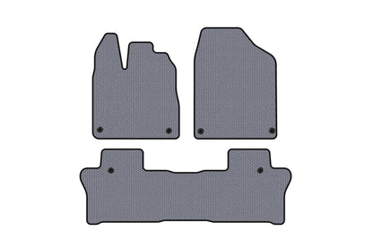 Rubber Floor Mats Carsuit (2 Rows, Grey) for Honda Pilot 2015-2022 - image 1