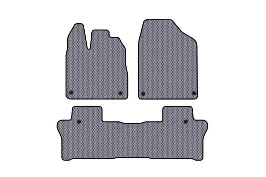 Rubber Floor Mats Carsuit (2 Rows, Grey) for Honda Pilot 2015-2022 - image 1