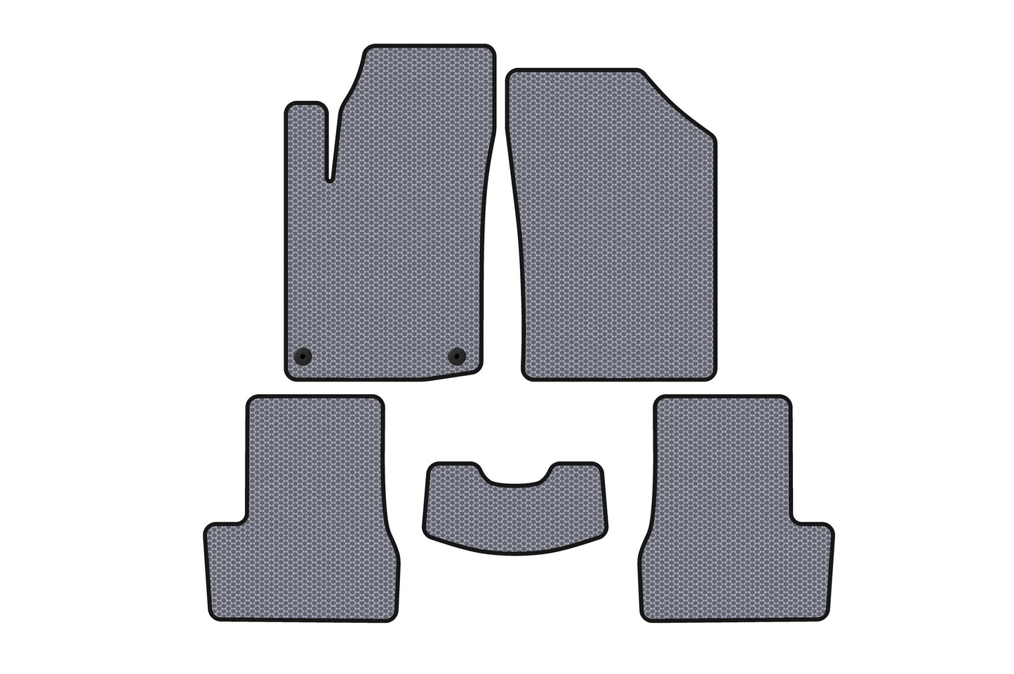 Rubber Floor Mats Carsuit (HB, Grey) for Citroen C-3 2009-2016 - image 1