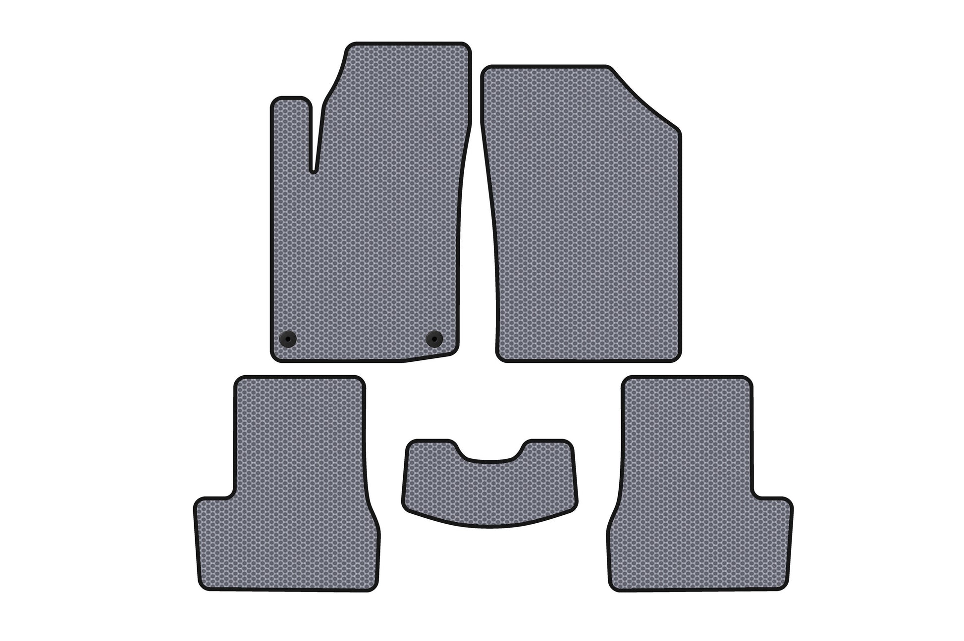 Rubber Floor Mats Carsuit (HB, Grey) for Citroen C-3 2009-2016 - image 1
