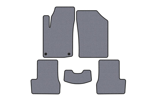 Rubber Floor Mats Carsuit (HB, Grey) for Citroen C-3 2009-2016 - image 1