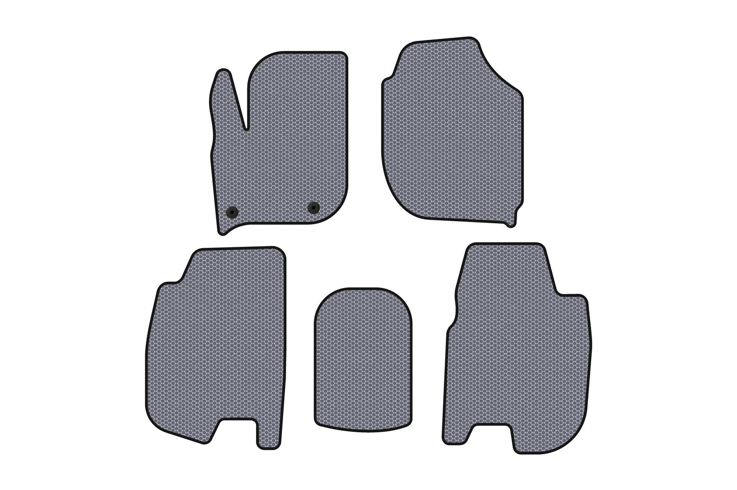 Rubber Floor Mats Carsuit (HB, Grey) for Honda FIT/Jazz 2014- - image 1