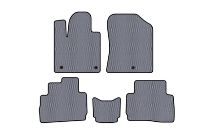 Rubber Floor Mats Carsuit (2020-2023, Gray) for Hyundai Santa Fe 4 2018-2023 - image 1
