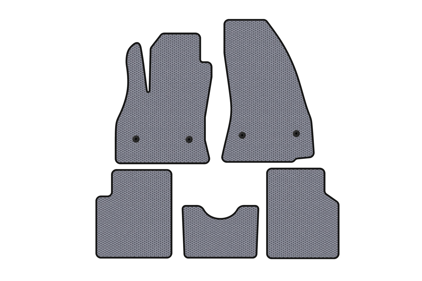 Rubber floor mats Carsuit (for 500L, grey) for Fiat 500/500L 2013-2022 - image 1