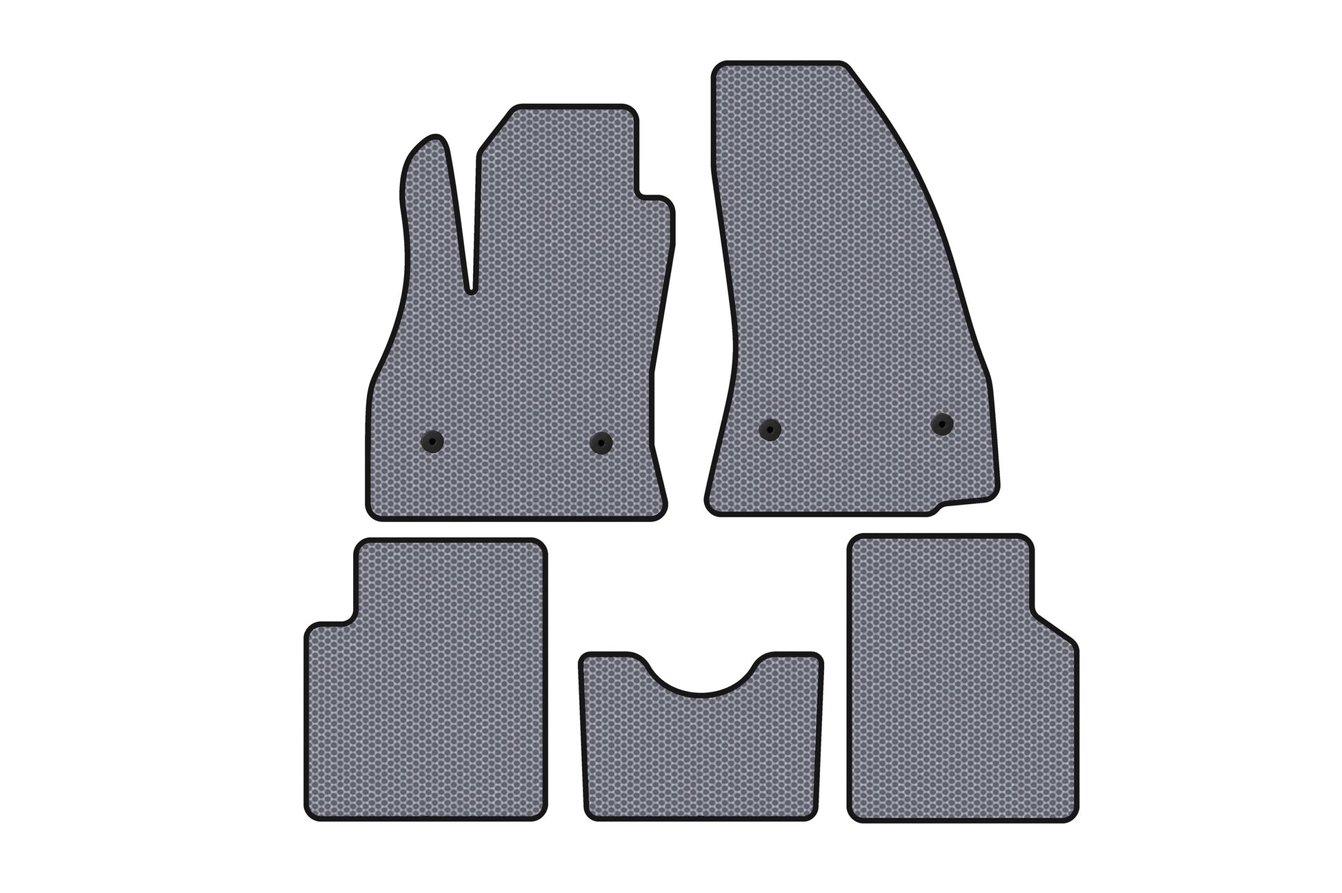 Rubber floor mats Carsuit (for 500L, grey) for Fiat 500/500L 2013-2022 - image 1