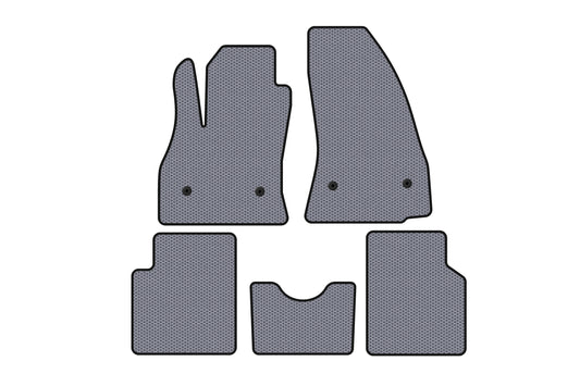 Rubber floor mats Carsuit (for 500L, grey) for Fiat 500/500L 2013-2022 - image 1