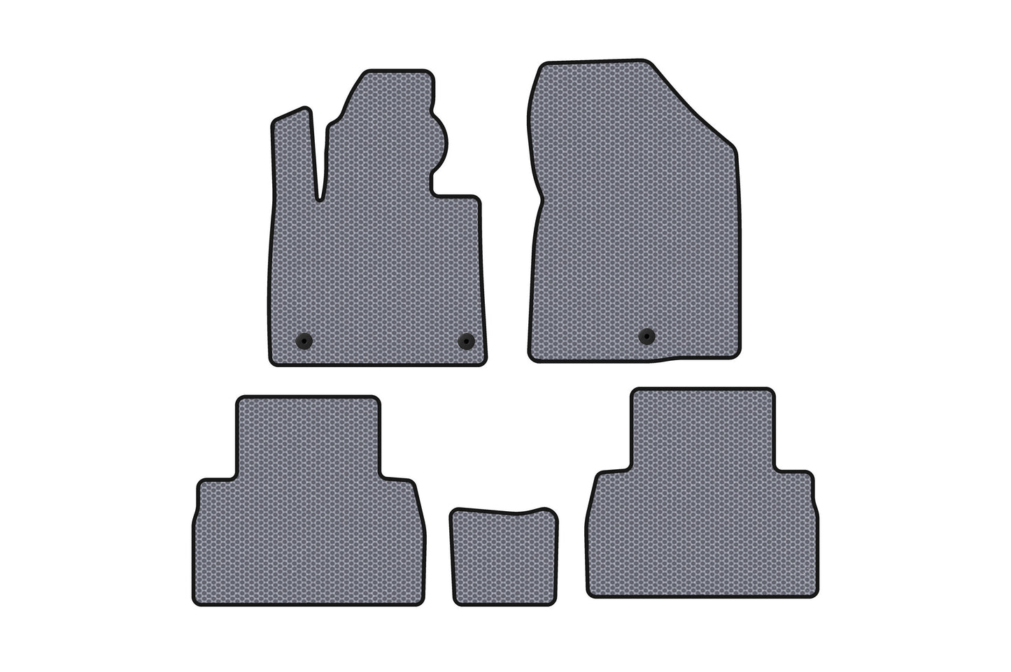 Rubber floor mats Carsuit (2018-2020, gray) for Hyundai Santa Fe 4 2018-2023 - image 1
