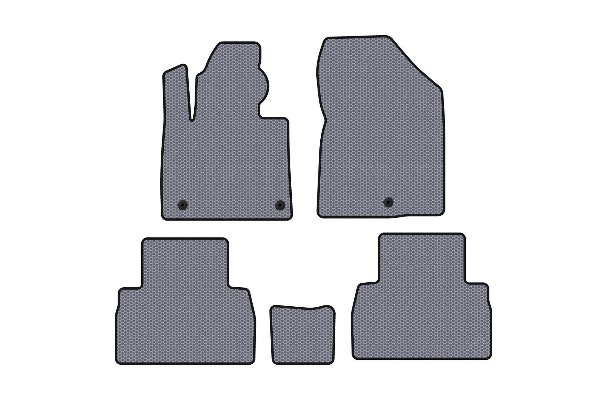 Rubber floor mats Carsuit (2018-2020, gray) for Hyundai Santa Fe 4 2018-2023 - image 1