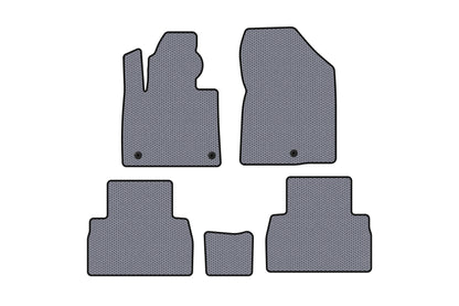 Rubber floor mats Carsuit (2018-2020, gray) for Hyundai Santa Fe 4 2018-2023 - image 1