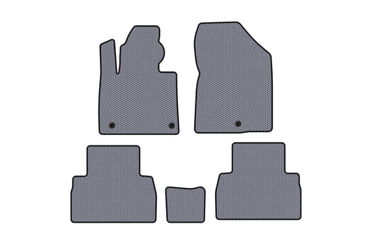 Rubber floor mats Carsuit (2018-2020, gray) for Hyundai Santa Fe 4 2018-2023 - image 1