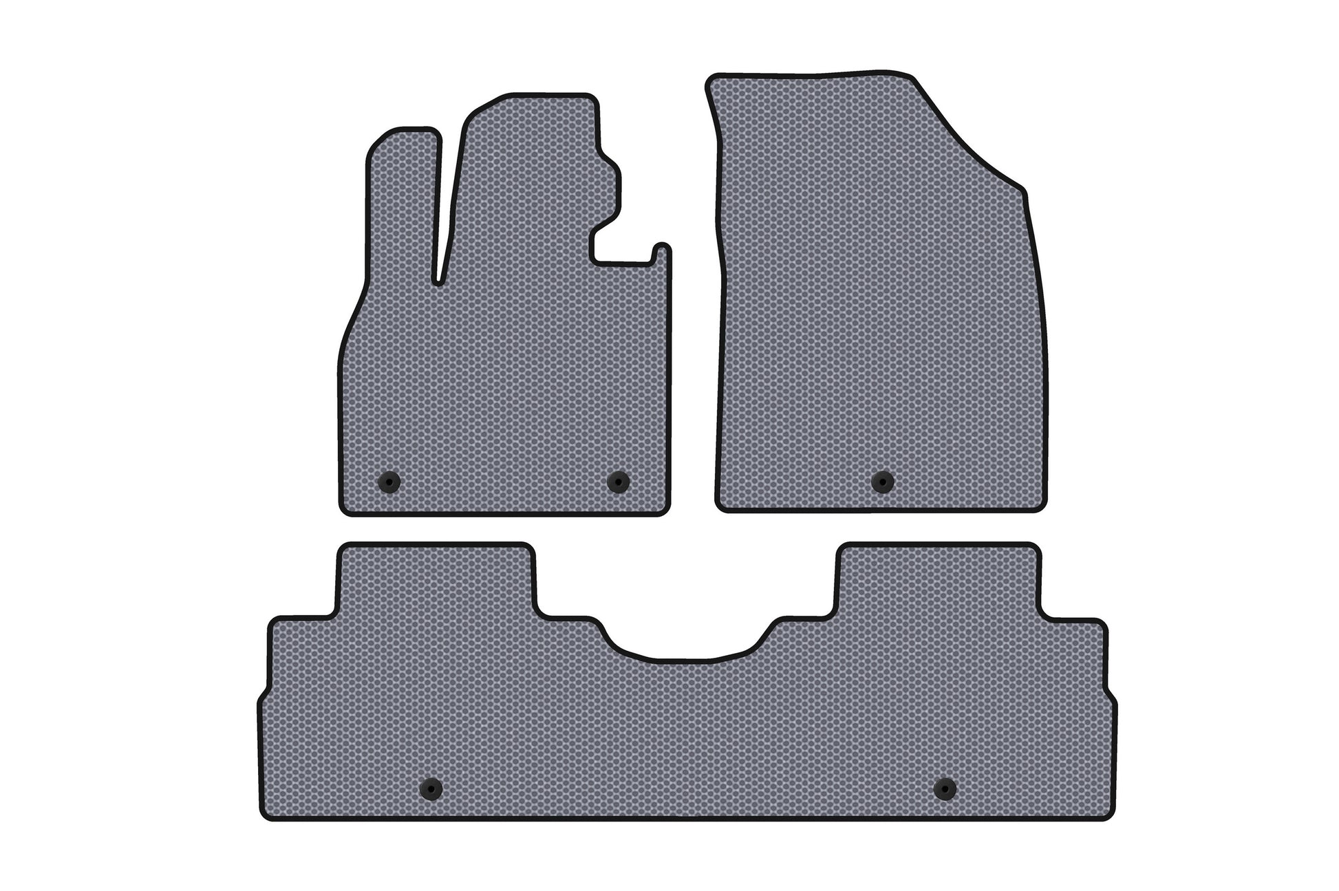 Rubber floor mats Carsuit (2 rows, 8-seater, grey) for Hyundai Palisade 2018-2025 - image 1