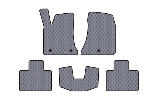 Rubber Floor Mats Carsuit (2015-2023, SD, gray) for Dodge Charger 2010-2023 - image 1