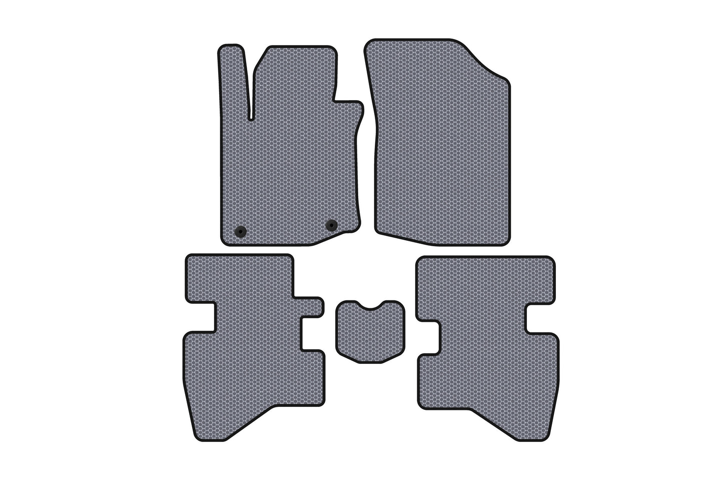 Rubber Floor Mats Carsuit (HB, Grey) for Citroen C-1 2014-2021 - image 1