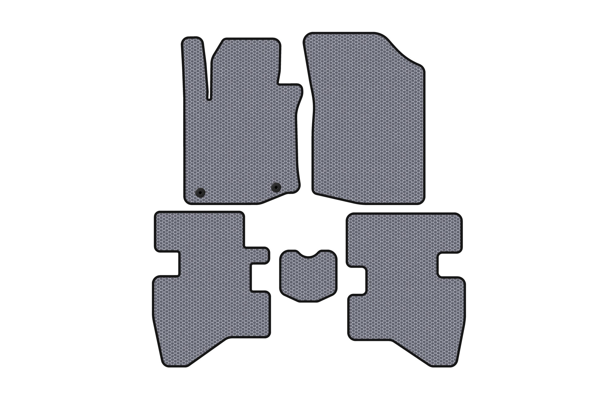 Rubber Floor Mats Carsuit (HB, Grey) for Citroen C-1 2014-2021 - image 1