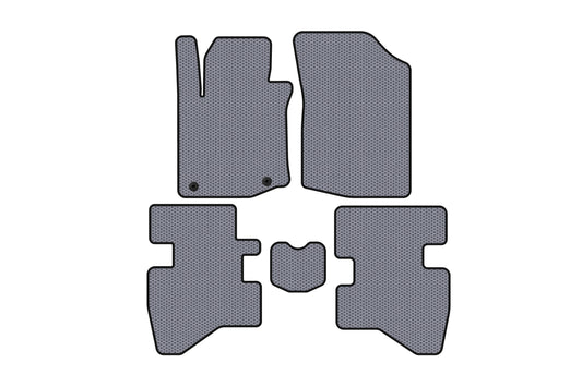 Rubber Floor Mats Carsuit (HB, Grey) for Citroen C-1 2014-2021 - image 1
