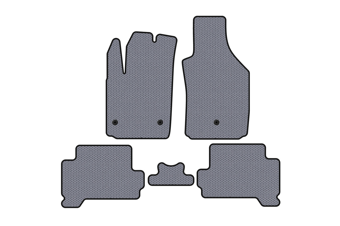 Rubber Floor Mats Carsuit (HB, Electric, Gray) for Fiat 500/500L 2013-2022 - image 1
