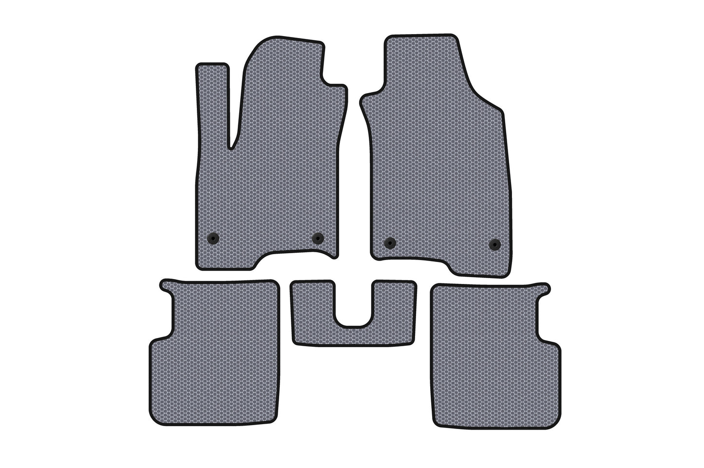 Rubber Floor Mats Carsuit (Gray) for Fiat Panda 2011-2023 - image 1