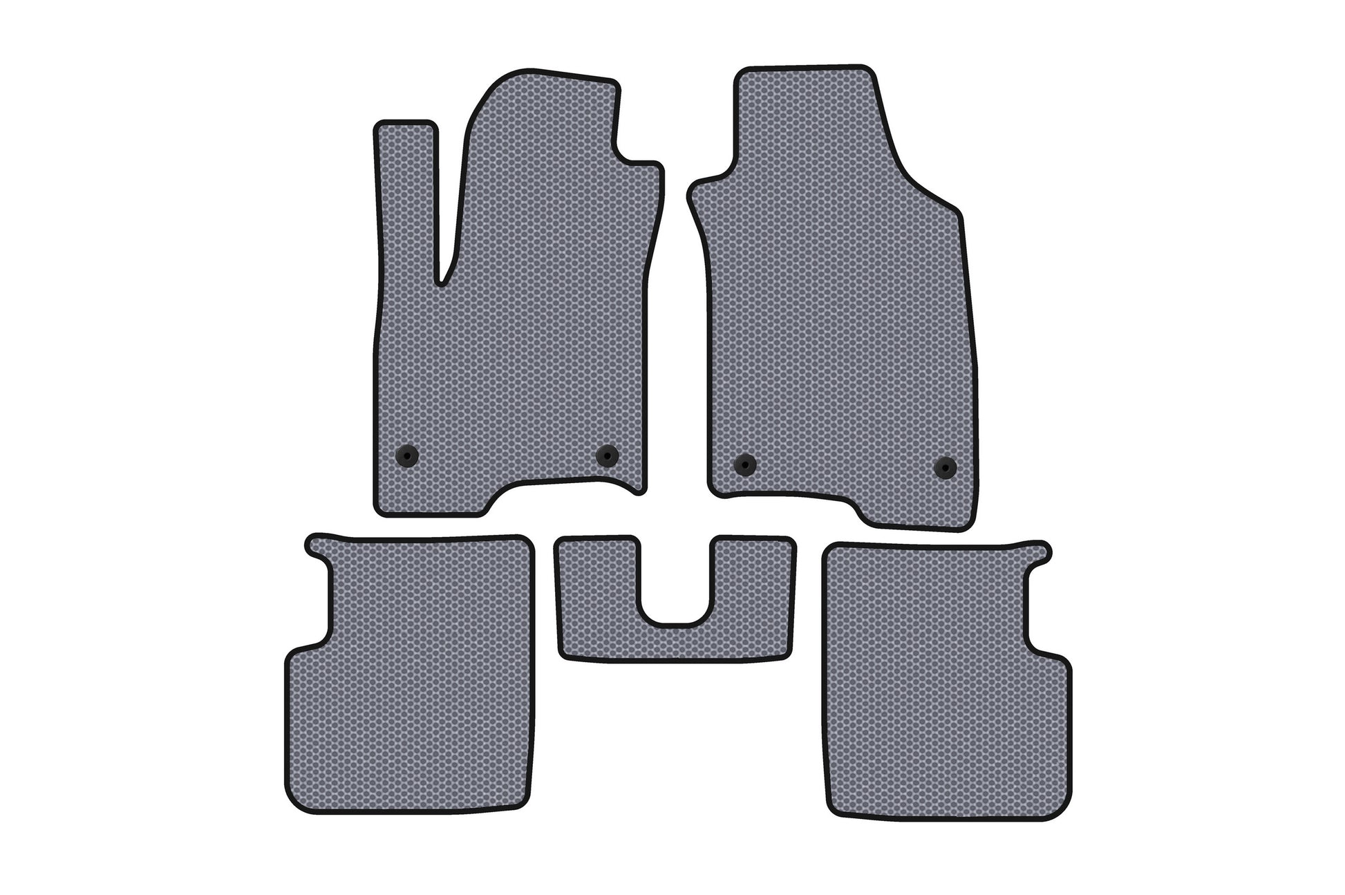 Rubber Floor Mats Carsuit (Gray) for Fiat Panda 2011-2023 - image 1