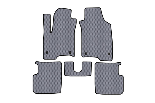 Rubber Floor Mats Carsuit (Gray) for Fiat Panda 2011-2023 - image 1