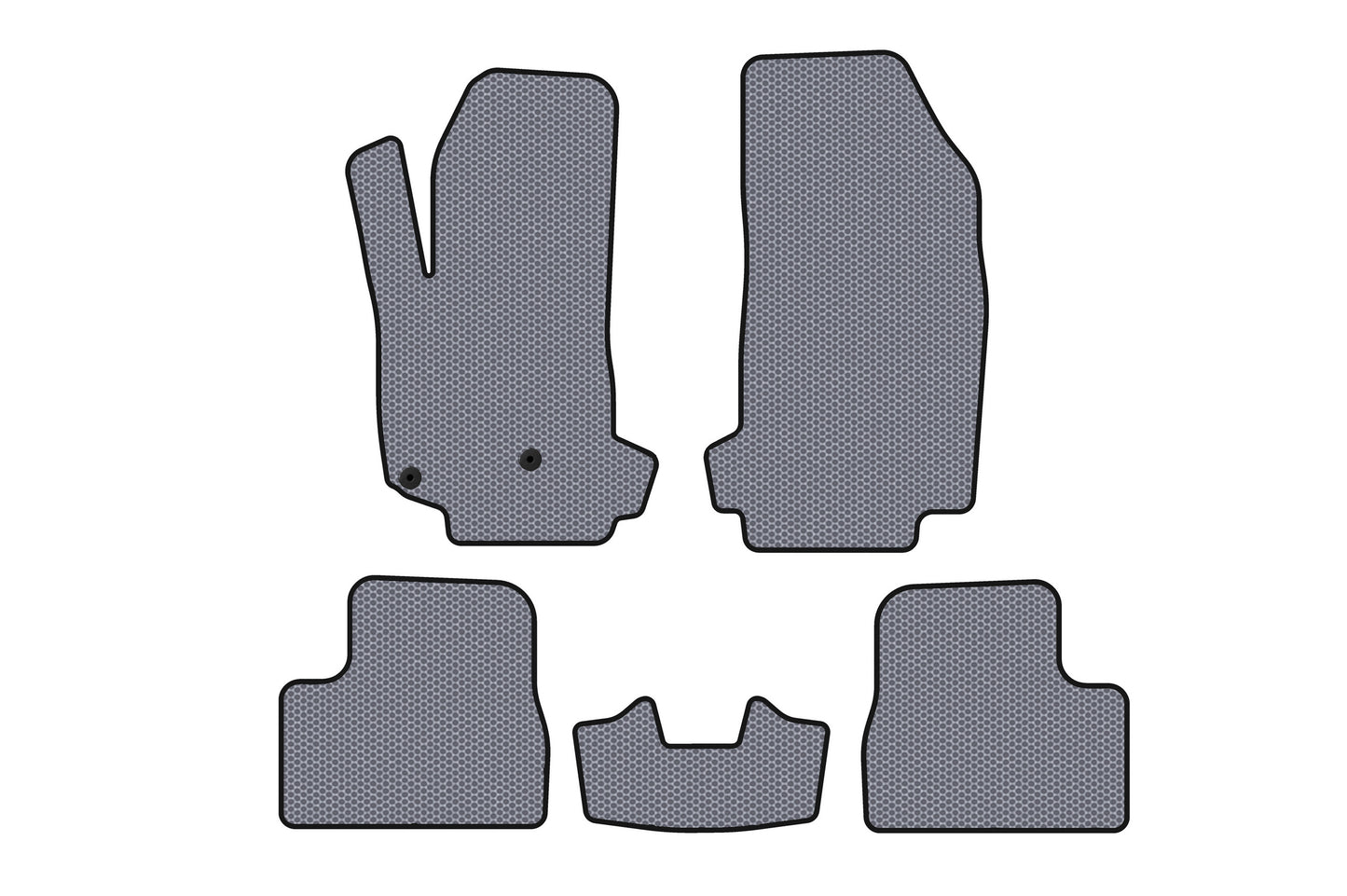 Rubber Floor Mats Carsuit V-2 (Gray) for Citroen DS-3 2009-2016 - image 1
