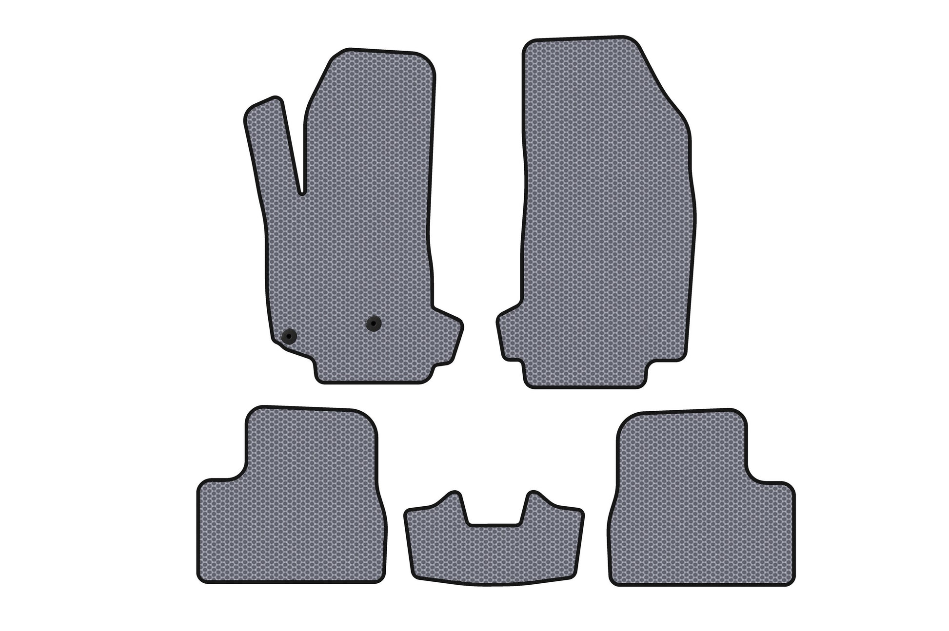 Rubber Floor Mats Carsuit V-2 (Gray) for Citroen DS-3 2009-2016 - image 1