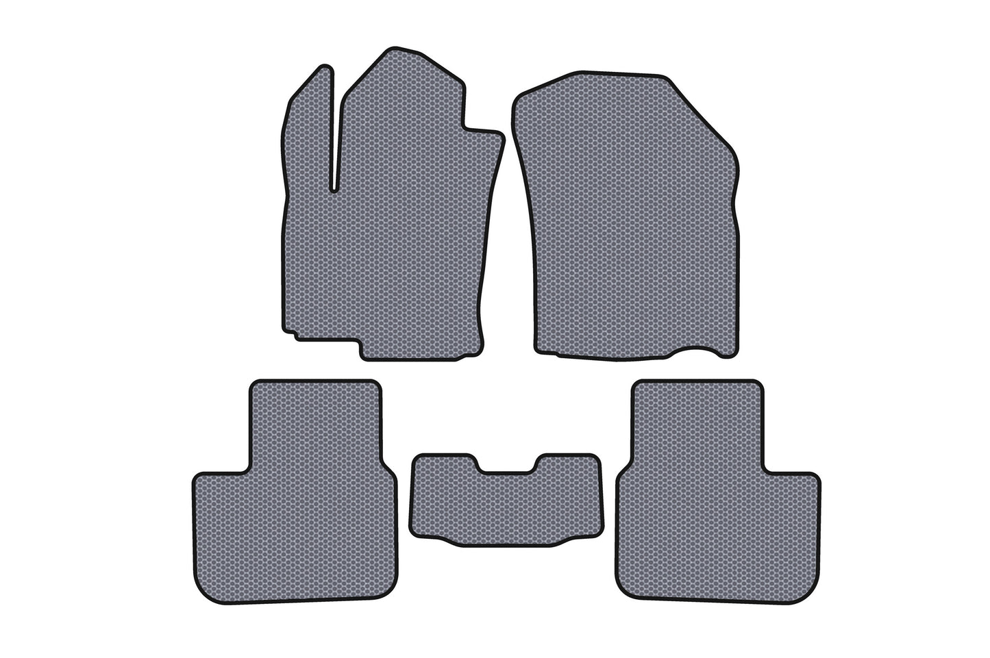 Rubber Floor Mats Carsuit (HB, Grey) for Fiat Sedici 2006-2014 - image 1
