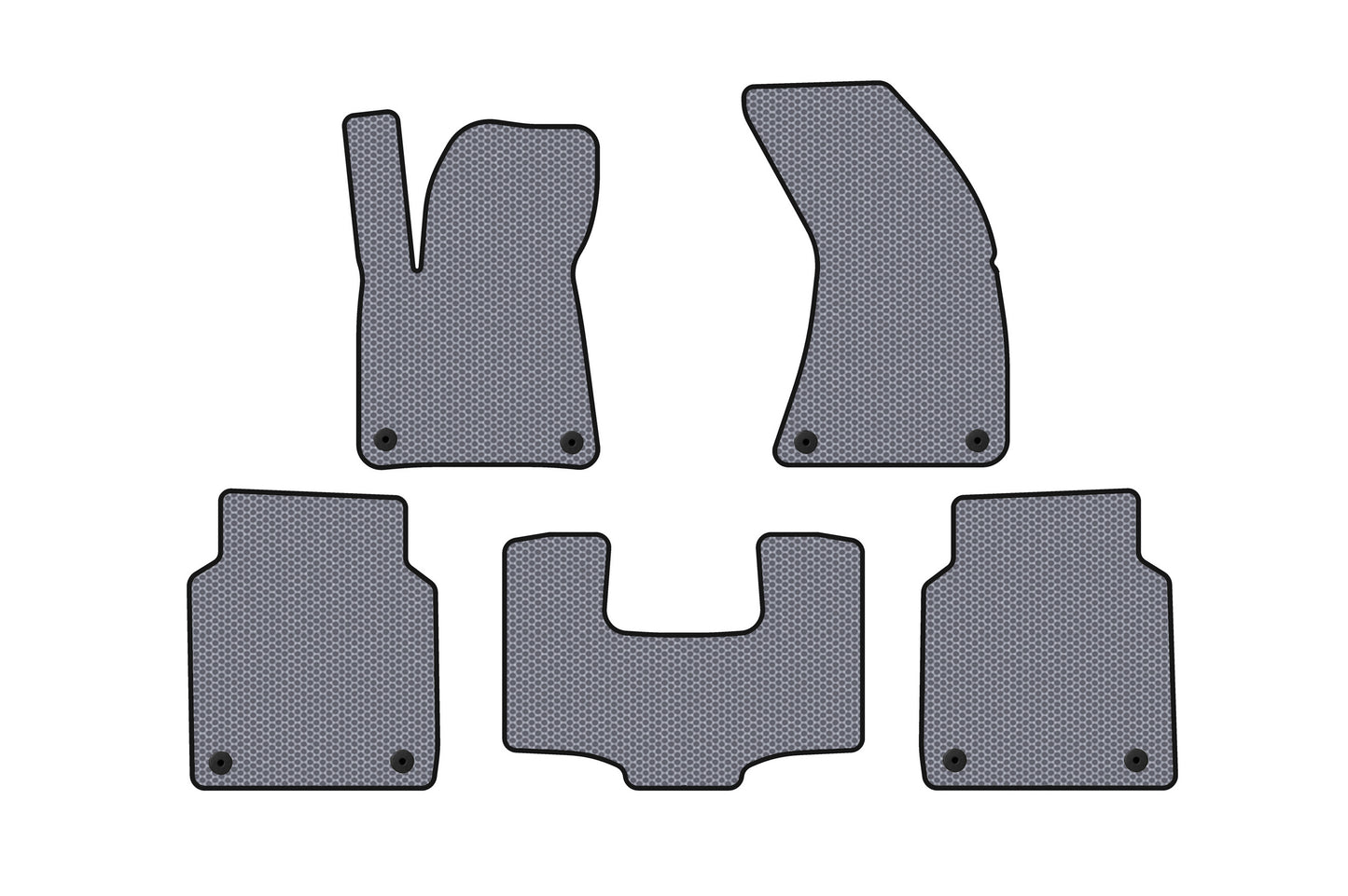 Rubber floor mats Carsuit (Long, grey) for Audi A8 2010-2018 - image 1