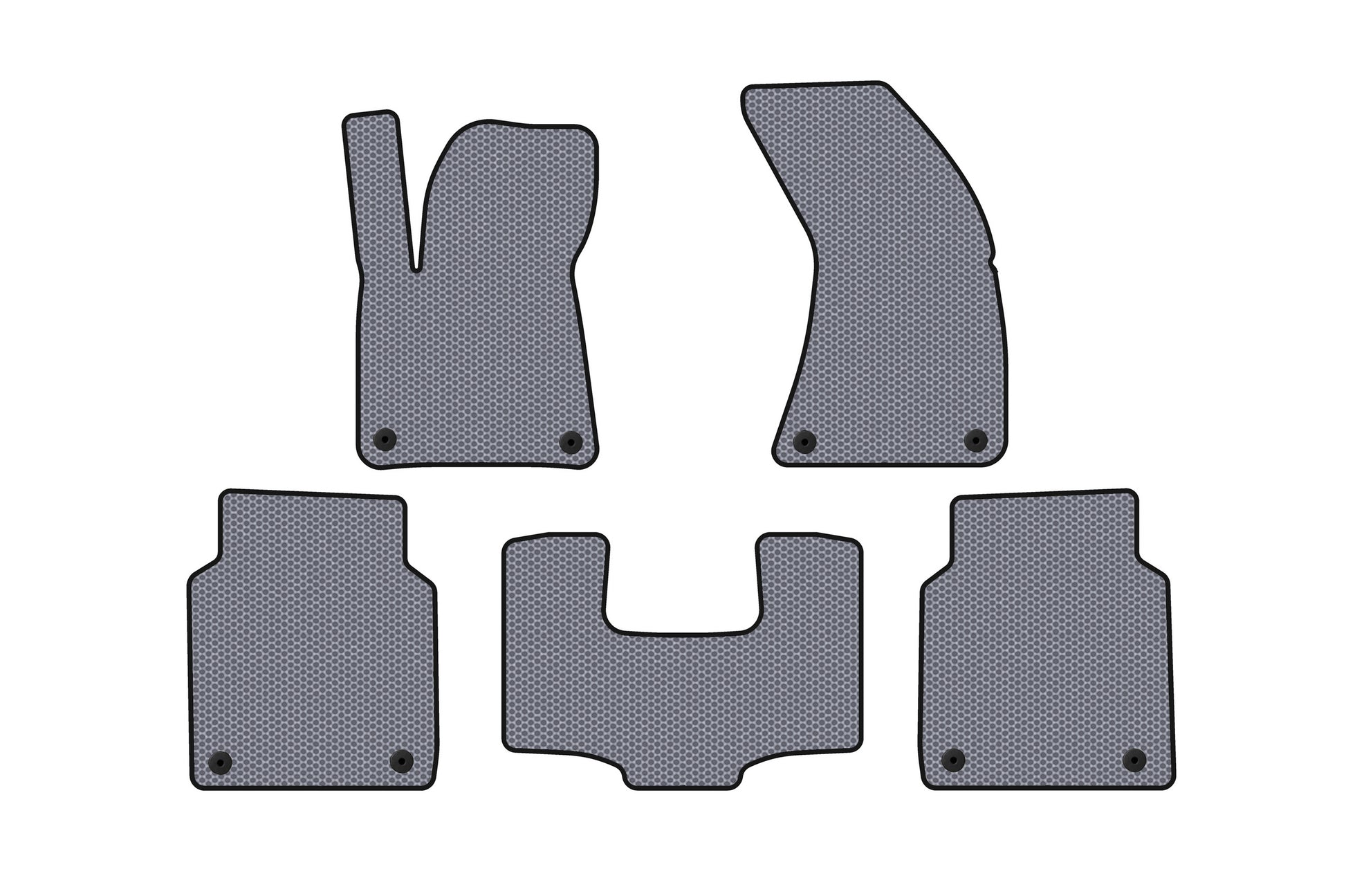 Rubber floor mats Carsuit (Long, grey) for Audi A8 2010-2018 - image 1