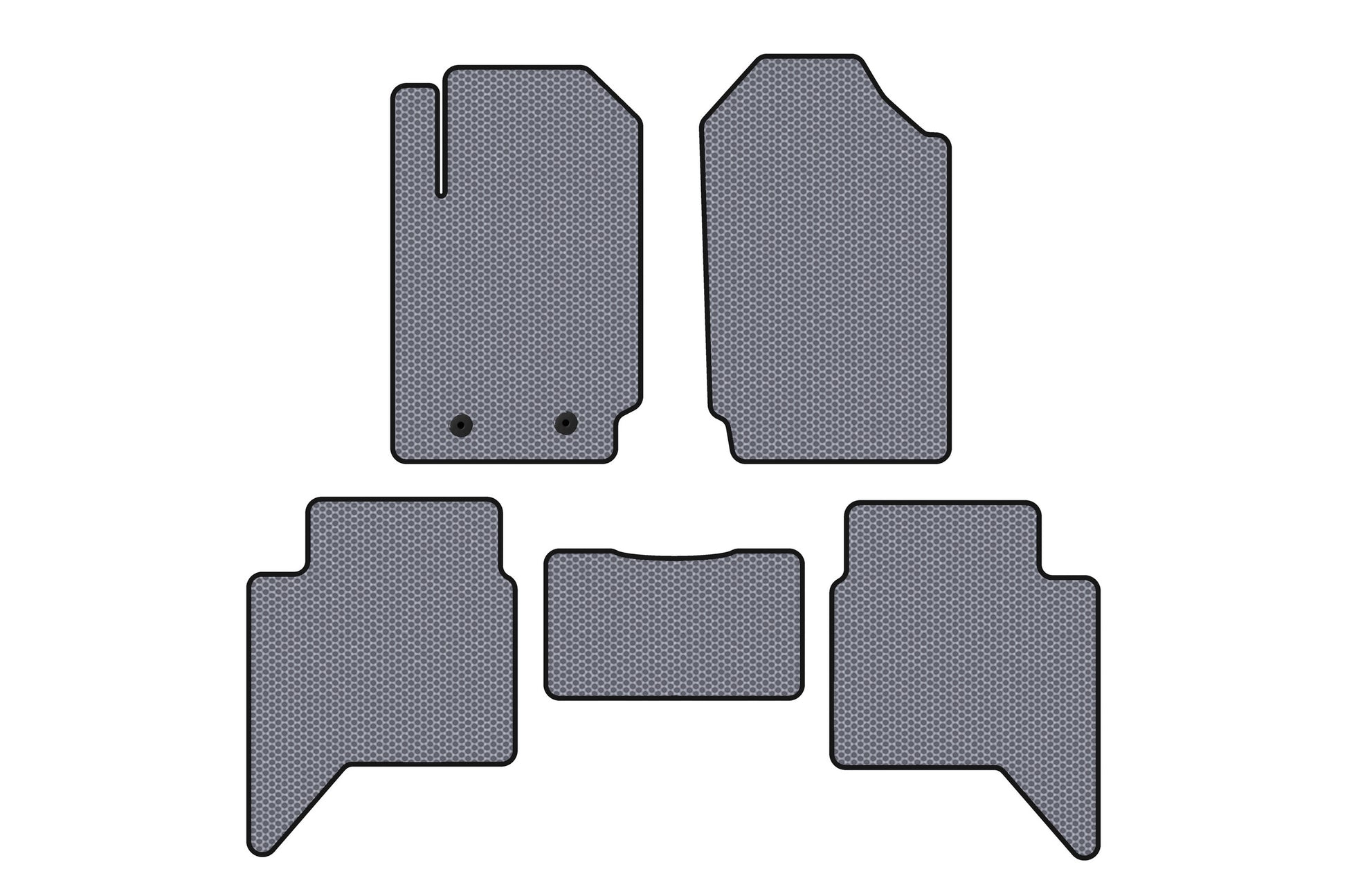 Rubber Floor Mats Carsuit (Gray) for Ford Ranger 2011-2022 - image 1