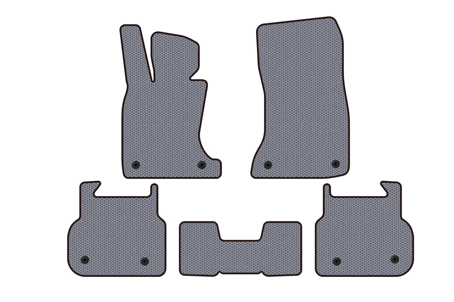Rubber floor mats Carsuit (for F01, gray) for BMW 7 Series F01/F02 2008-2015 - image 1