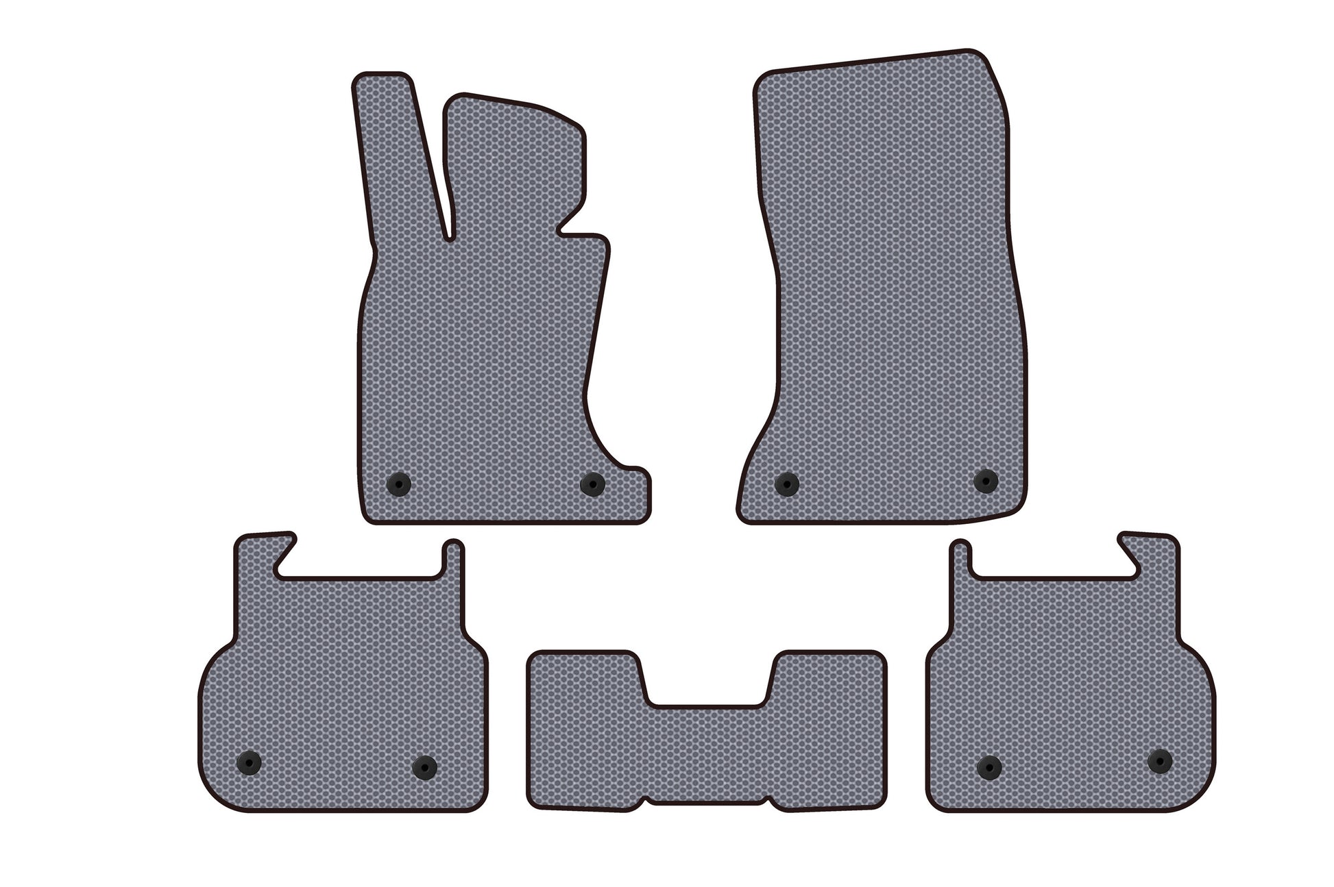 Rubber floor mats Carsuit (for F01, gray) for BMW 7 Series F01/F02 2008-2015 - image 1