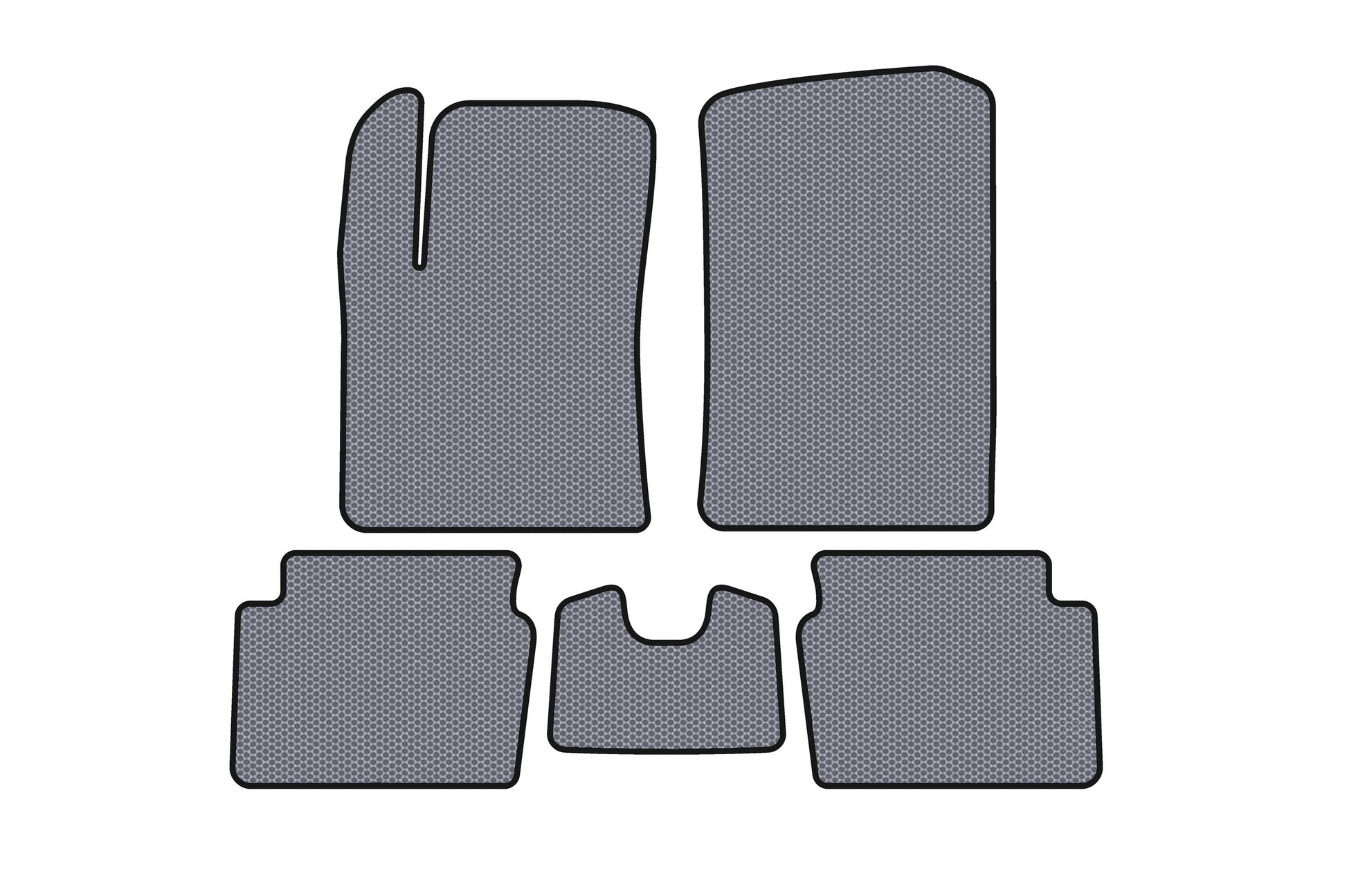 Rubber Floor Mats Carsuit (HB, Grey) for Hyundai I-10 2008-2013 - image 1