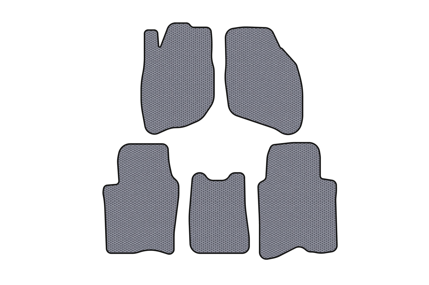 Rubber Floor Mats Carsuit (SD, Gray) for Honda City 2002-2008 - image 1