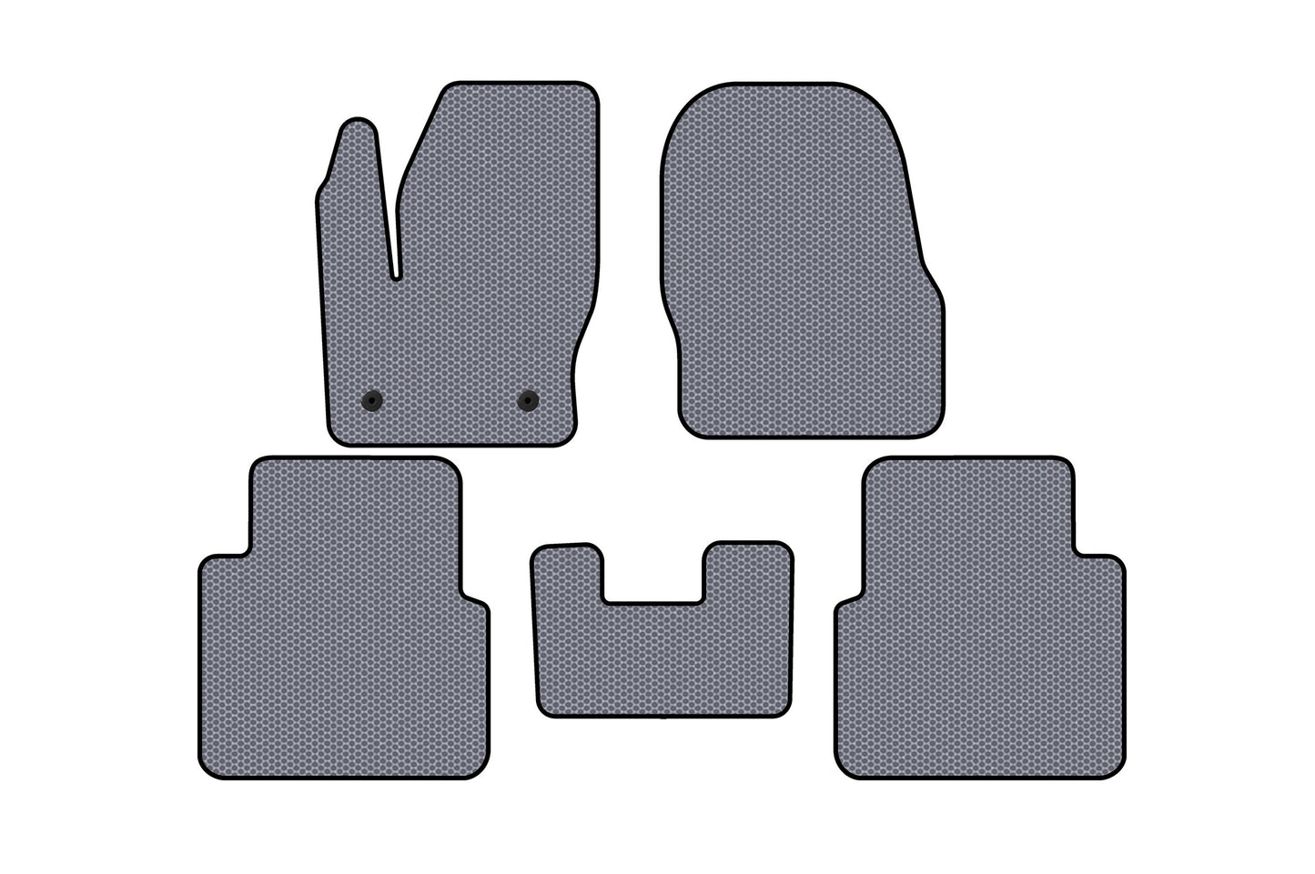 Rubber Floor Mats Carsuit (Gray) for Ford Connect 2014-2021 - image 1