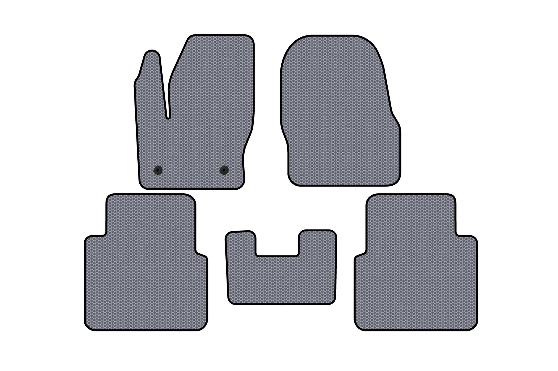 Rubber Floor Mats Carsuit (Gray) for Ford Connect 2014-2021 - image 1