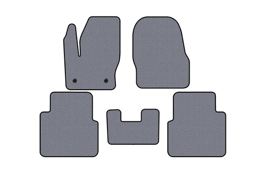 Rubber Floor Mats Carsuit (Gray) for Ford Connect 2014-2021 - image 1