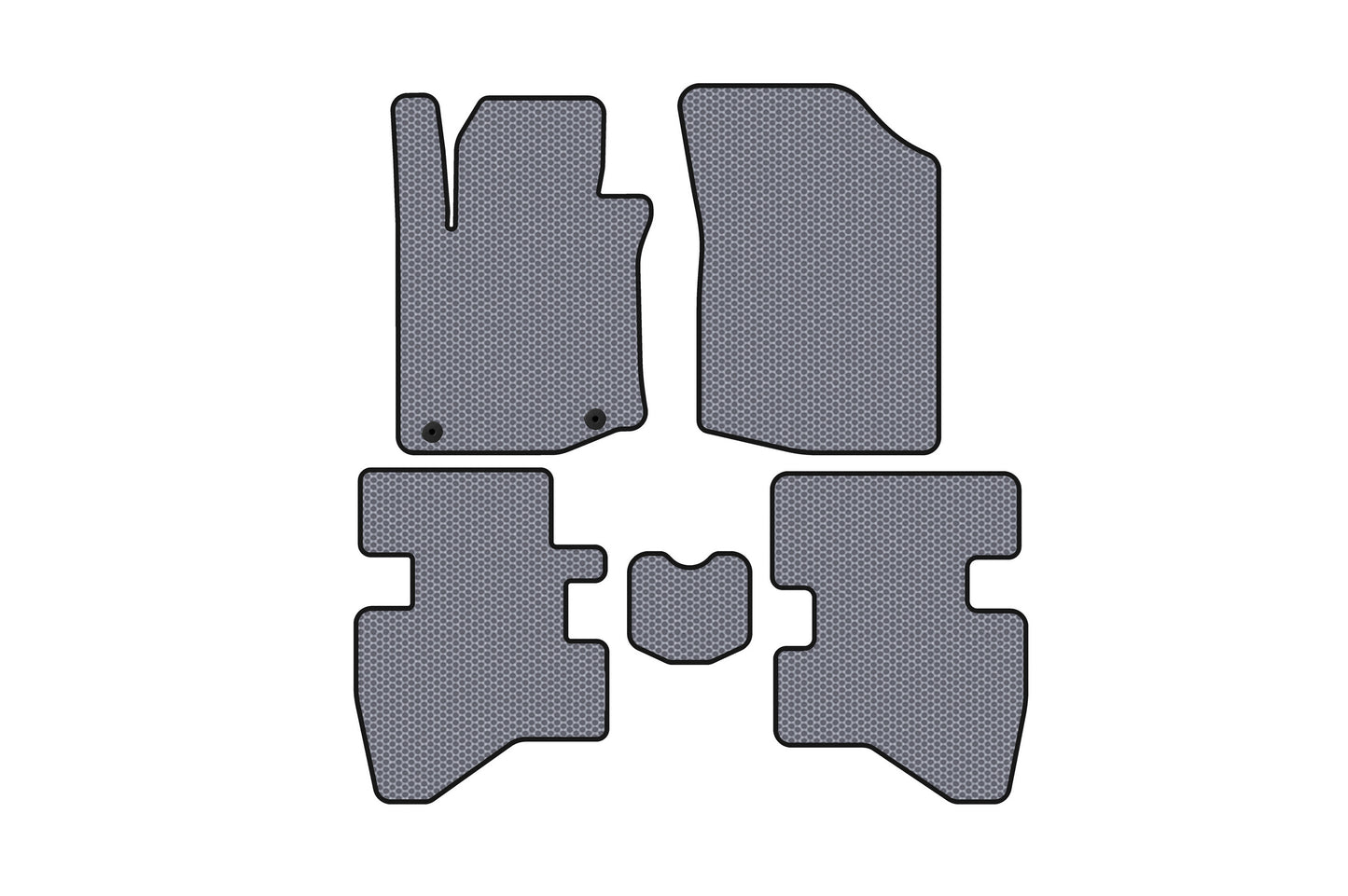 Rubber Floor Mats Carsuit (HB, Grey) for Citroen C-1 2005-2014 - image 1