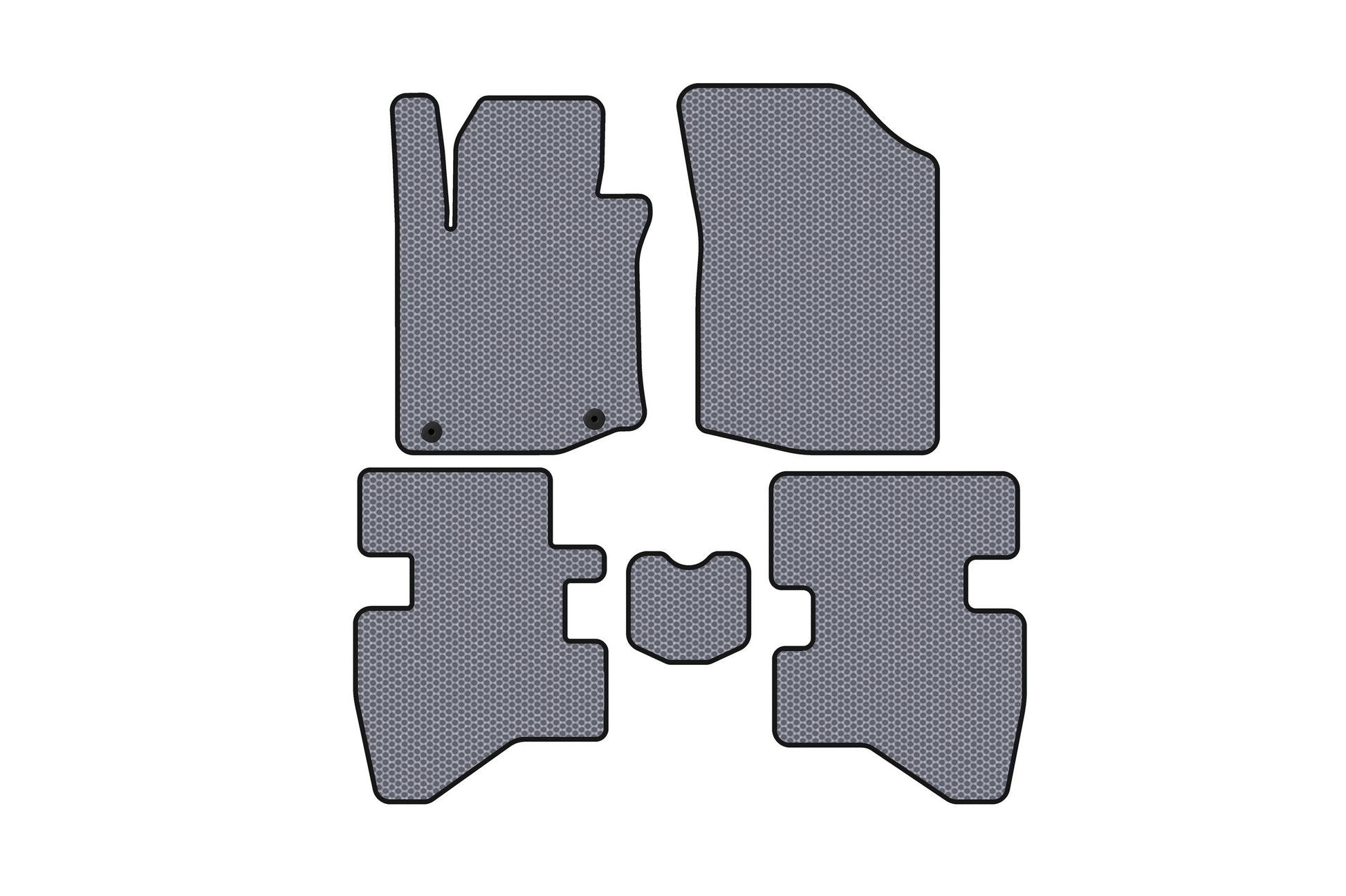 Rubber Floor Mats Carsuit (HB, Grey) for Citroen C-1 2005-2014 - image 1