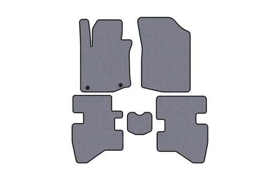 Rubber Floor Mats Carsuit (HB, Grey) for Citroen C-1 2005-2014 - image 1