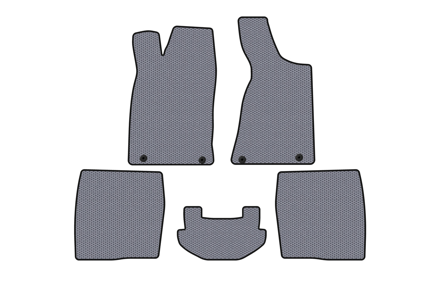 Rubber floor mats Carsuit (1987-1991, Sedan, grey) for Audi 80/90 1987-1996 - image 1