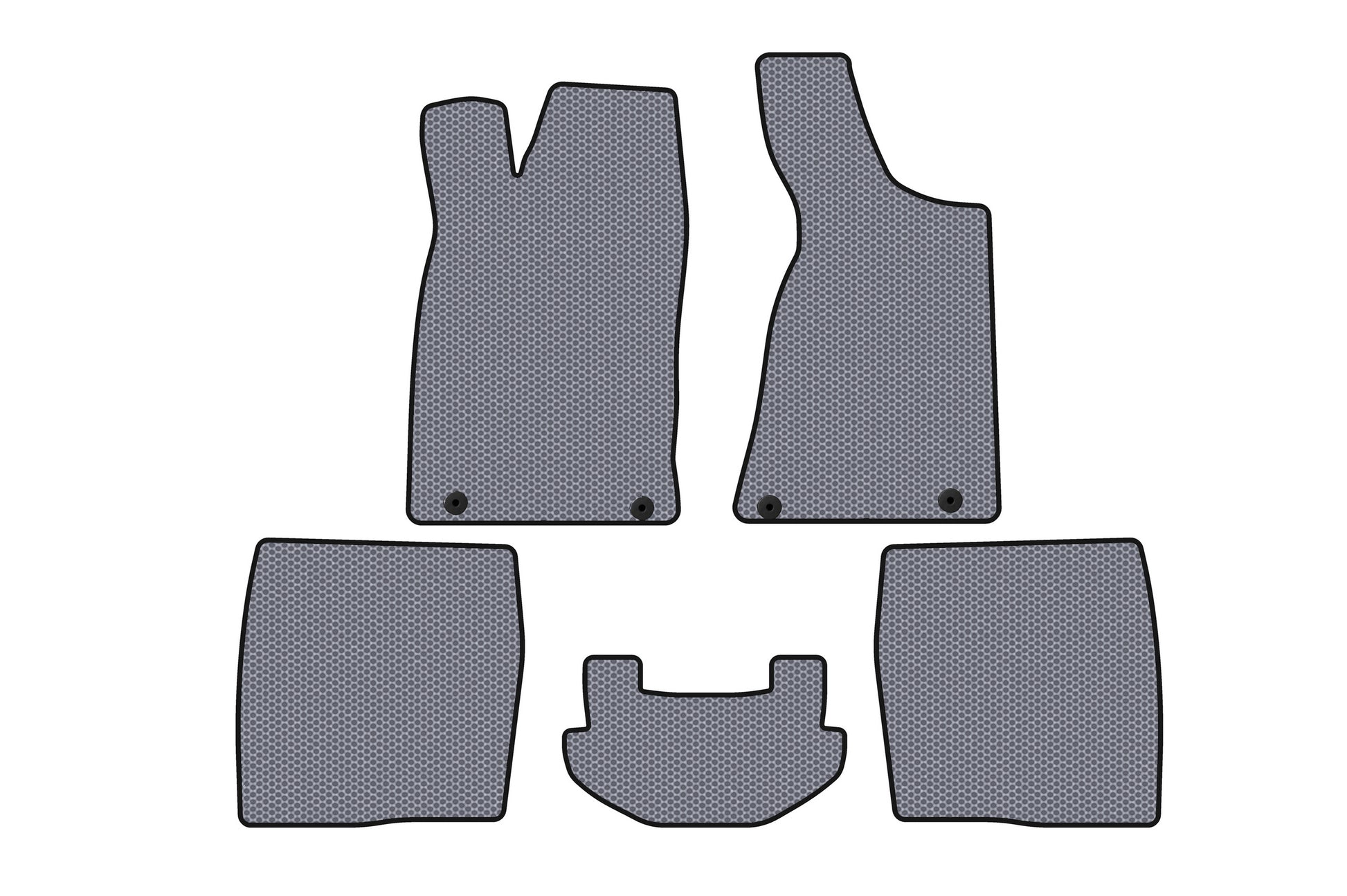 Rubber floor mats Carsuit (1987-1991, Sedan, grey) for Audi 80/90 1987-1996 - image 1