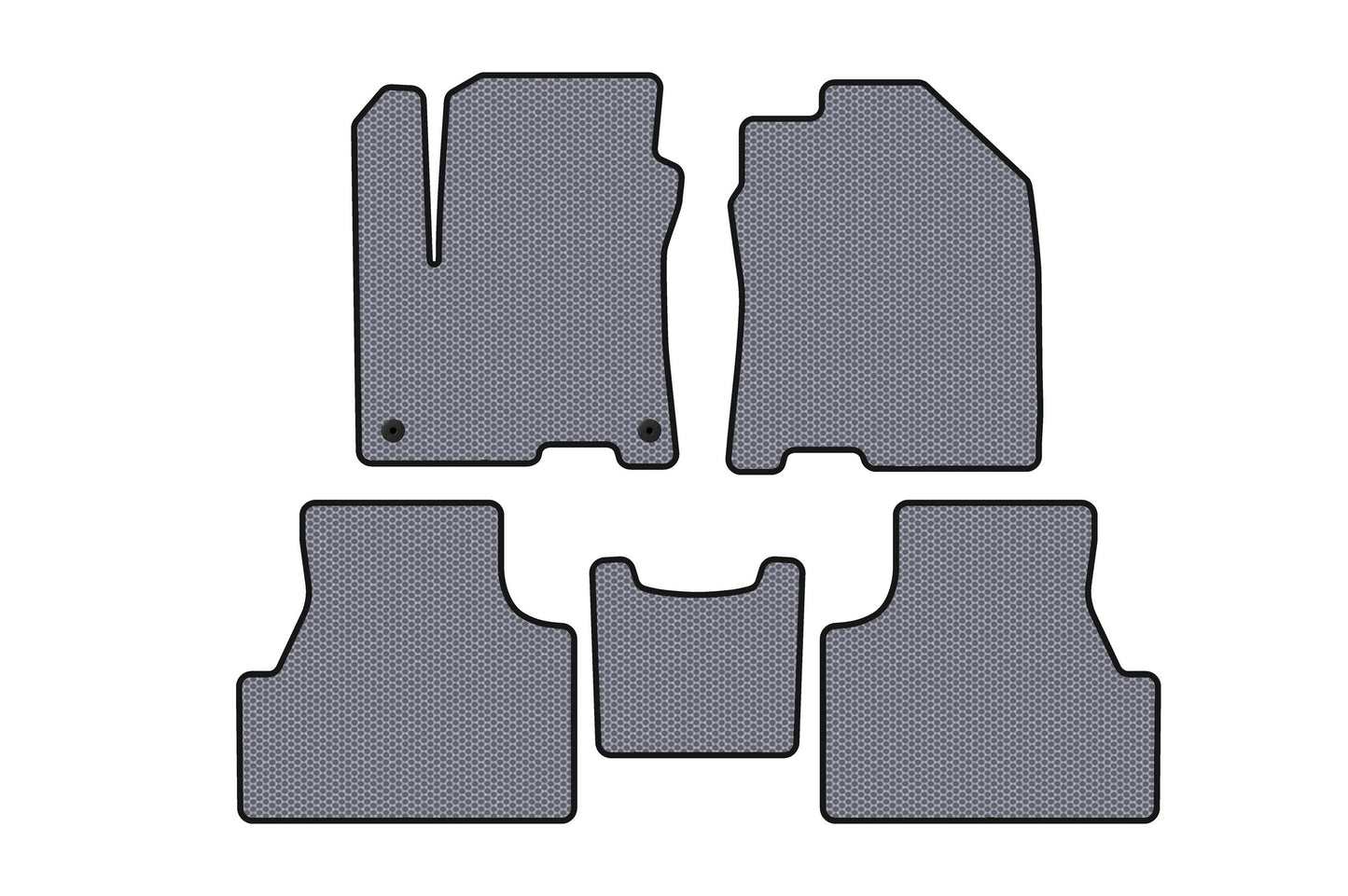 Rubber Floor Mats Carsuit (2019-2020, Electric, Gray) for Hyundai Encino EV 2019- - image 1
